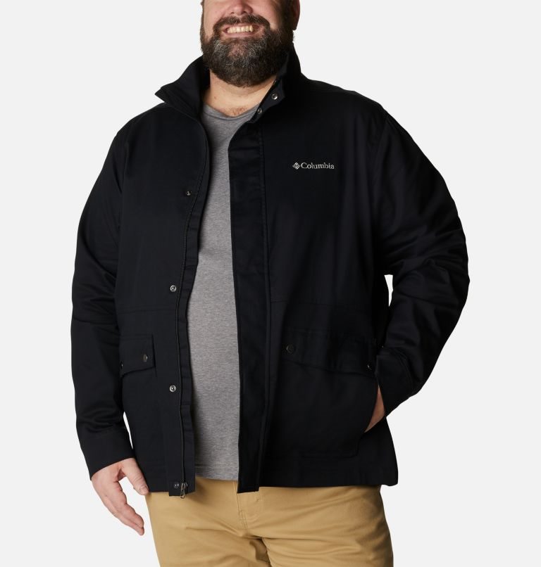 Men's Columbia Tanner Ranch Jackets Black | Plus Size CA-J543C